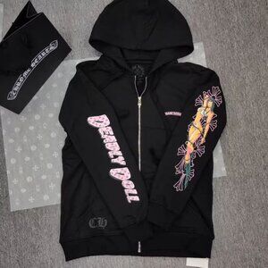 Chrome Hearts Black Zip Up Hoodie ✅